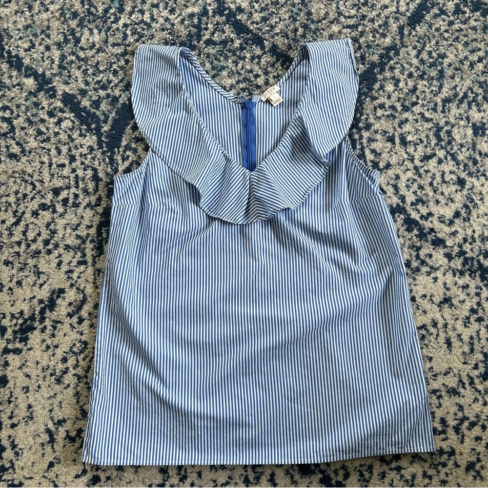 J. Crew Ruffle Sleeveless Top